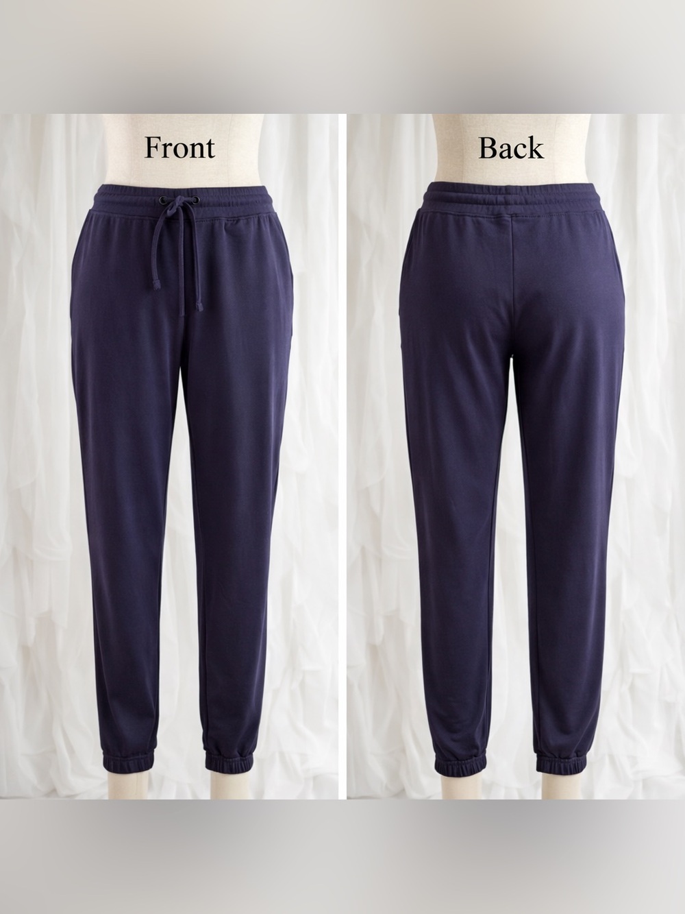 32 Degrees Cool Women’s Navy Jogger Pants Drawstring Elastic Waist Size S